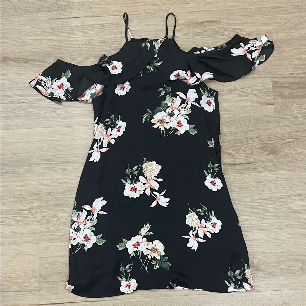 19 Cooper Black Floral Mini Dress